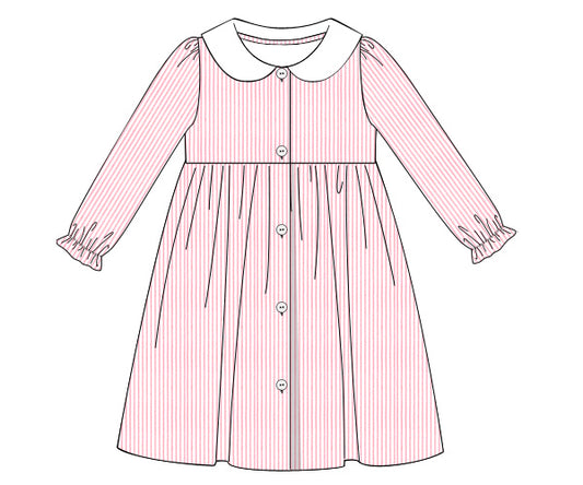 C30- pink small Pinstripe fabric