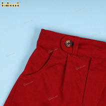 Red Khaki Short For Boy - BT81