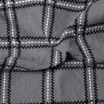 M94- Grey plaid flannel fabric