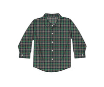 T29- Green, black Tartan fabric