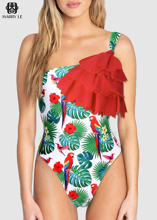 WOMEN TROPICAL PARROTS SWIMWEAR - MD 79