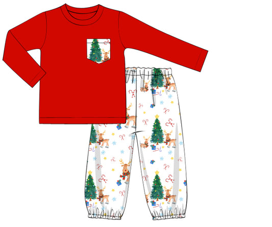 K361- reindeer with Christmas tree knit printing 4.0