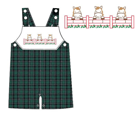 Little boy shortall plaid tartan - BC 835