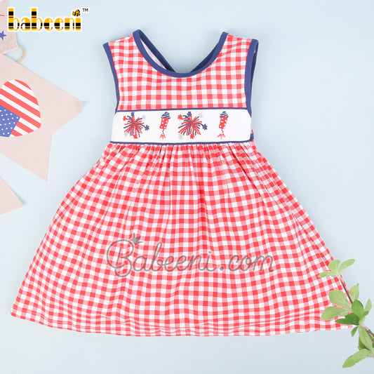 Firework hand smocked dress – DR 3435