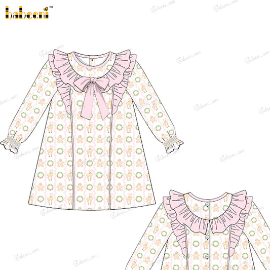 Girl Dress In Pink With Bow - DR4037