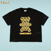 Girl T-shirt In Black And Yellow Bear - DR4060