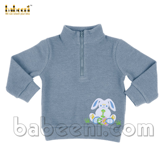 Rabbit applique children cardigan - ST 054