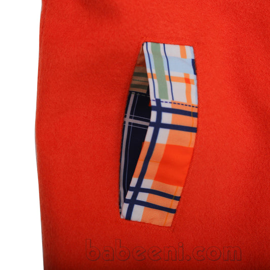 Little  Girl  Orange  Wool Coat- CT 32