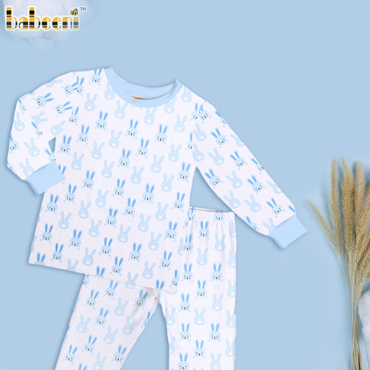 Bunny sleepwear blue long set – BC 987