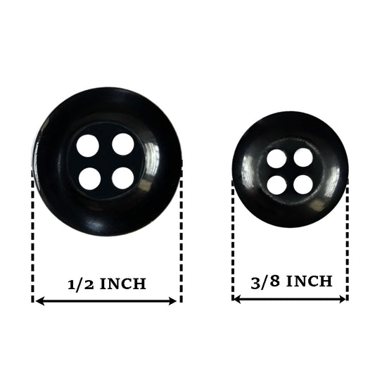 Black Plastics button for shirt-BU09