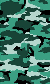 TY05- Green Camouflage Two Yarn printed 4.0 fabric