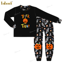 Boy Loungewear Embroidered Halloween Details - BC1282