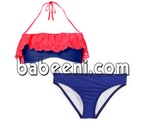 Nice strap bikini set with lazer-cut patterns on the top - SW 382