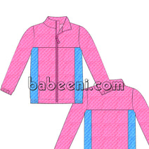 Pink and Blue minky coat for lovely girls - PO 08