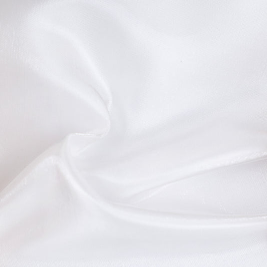 TA05- White plain shiny taffeta fabric