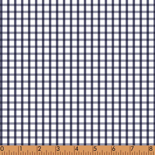 P2 - Navy window pane fabric