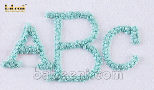 Mint ABC monogram crochet - CP95