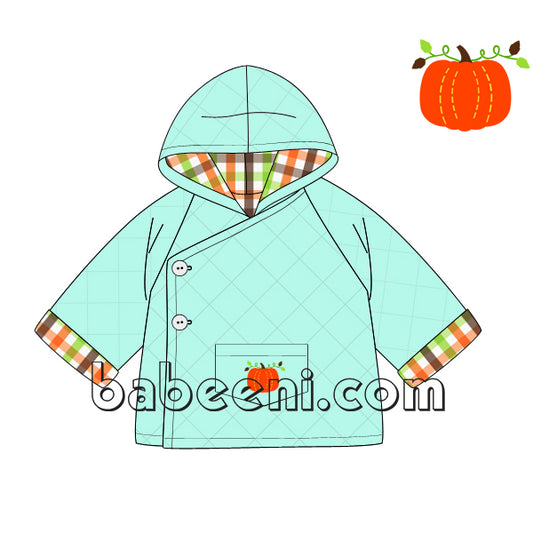 Delightful Pumpkin Quilted Coat for Infants - QC 29