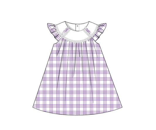 PP180 - Lavender plaid printing in 4.0 fabric