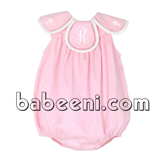 Lovely Easter cross embroidered tulip bubble for little girl - DR 2430