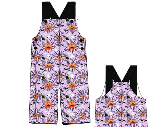 K366- Spider net, pumpkin lavender knit printing 4.0