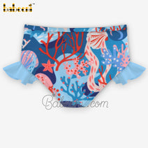 Sea coral print pattern baby swimwear - SW 602