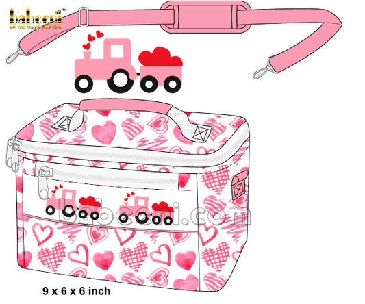 Valentine pattern smocked lunch box - LB 21