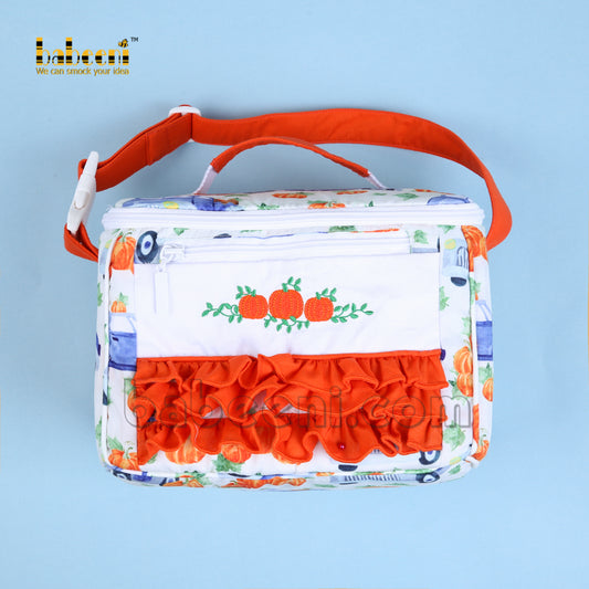 Pumpkin machine embroidery lunch box - LB 33